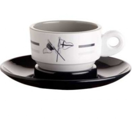 Чашки с блюдцем для эспрессо Marine Business Welcome on board, 6 шт (10262854)